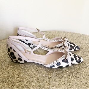 Kate Spade Becca leopard hair calf flats